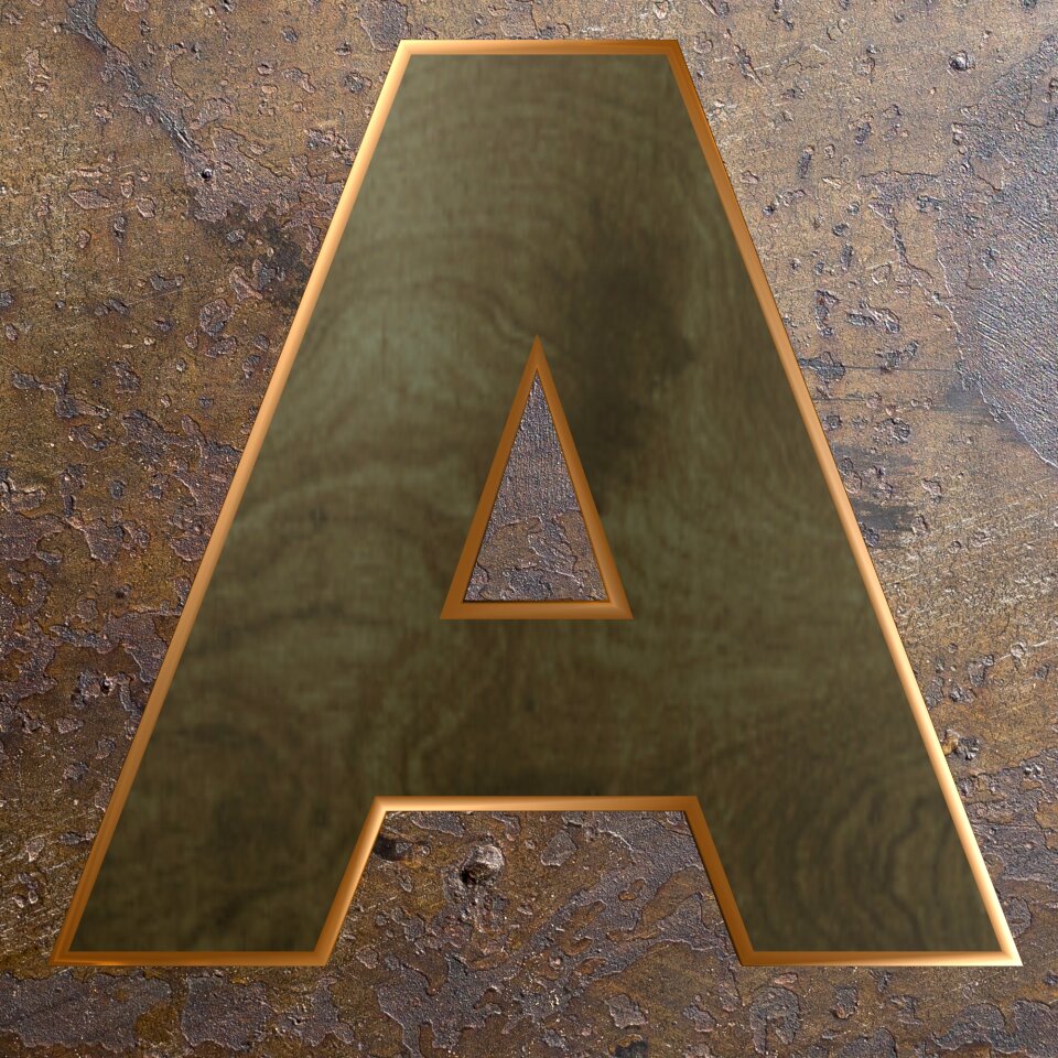 Alphabet letter wooden