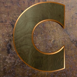 Alphabet letter wooden
