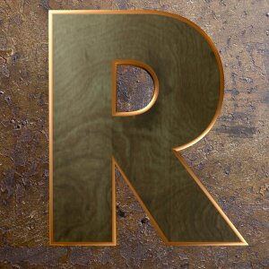 Alphabet letter wooden