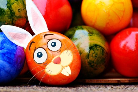 Happy easter egg colored