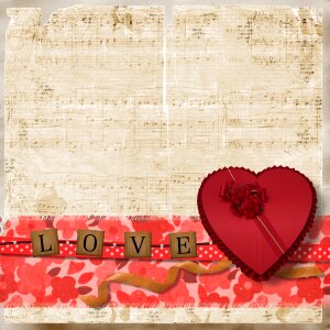 Heart valentine box