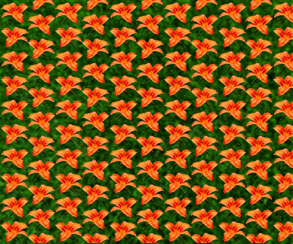 Green abstract orange