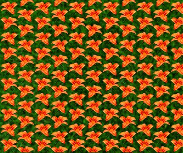 Green abstract orange