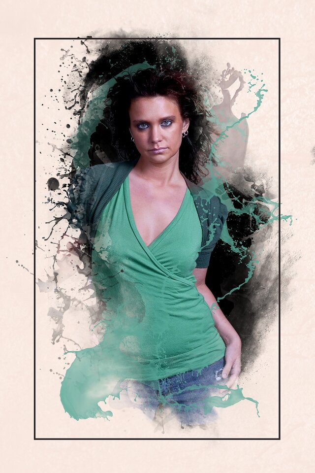 Creative ink splatter attractive