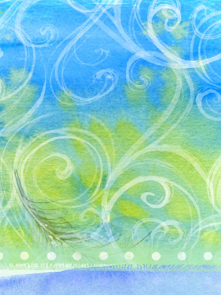 Green blue watercolor