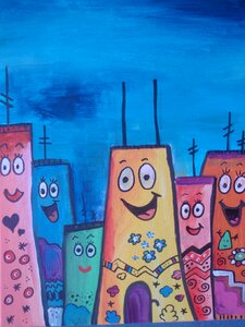 Faces funny cartoon