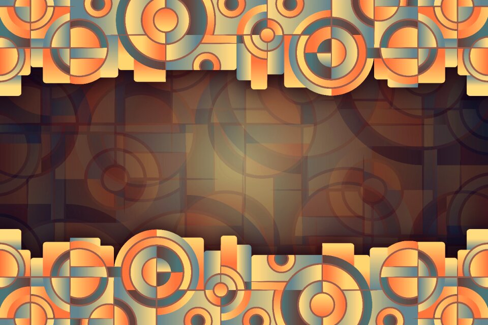 Abstract orange blue