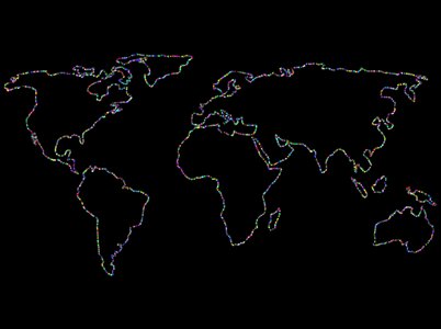 Map of the world graphic pattern