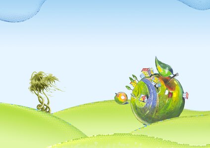 Green painting town