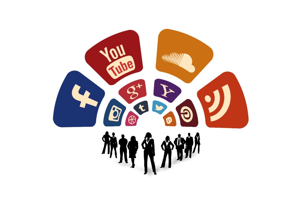 Silhouette social media contact