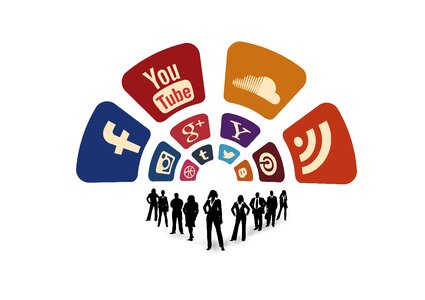 Silhouette social media contact
