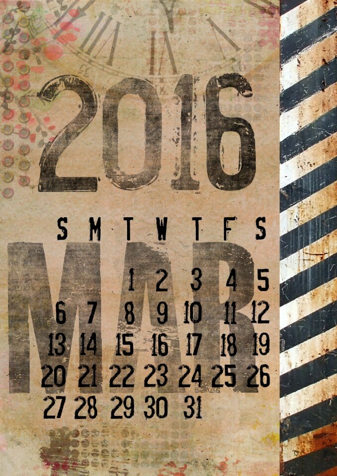 Grunge monthly day