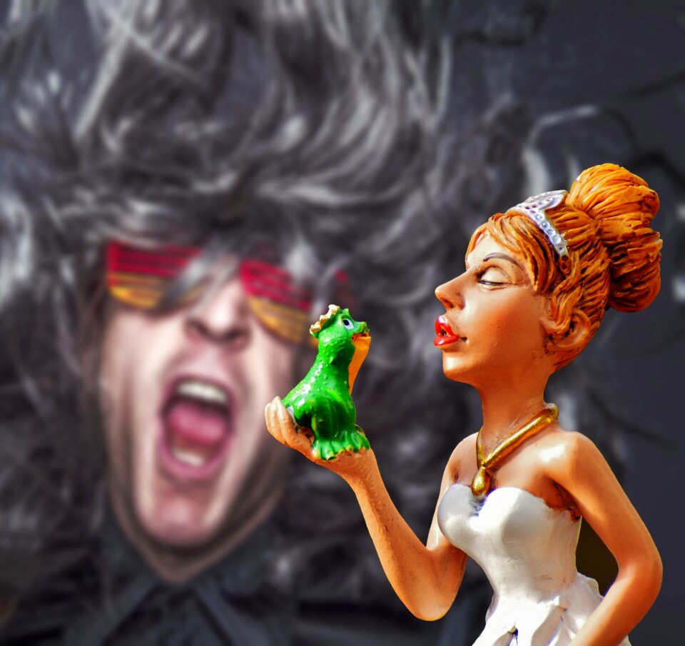 Kiss frog funny