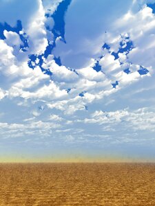 Clouds blue desert