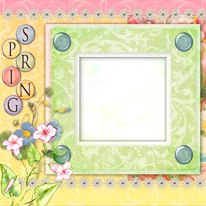 Pink frame scrapbooking