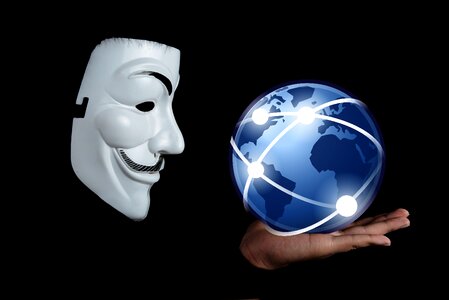 Globe man face