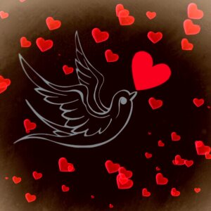 Romantic valentine's day together greeting card