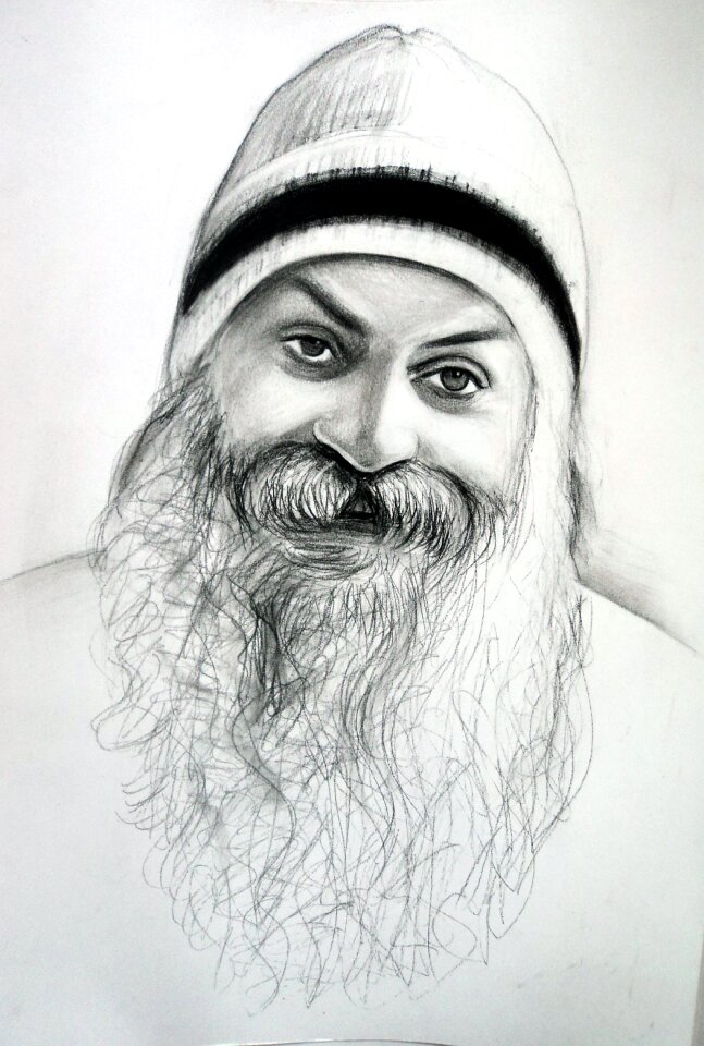 Old man beard pencil