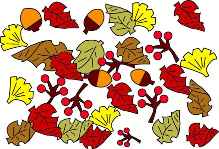 Fallen leaves acorn Free illustrations