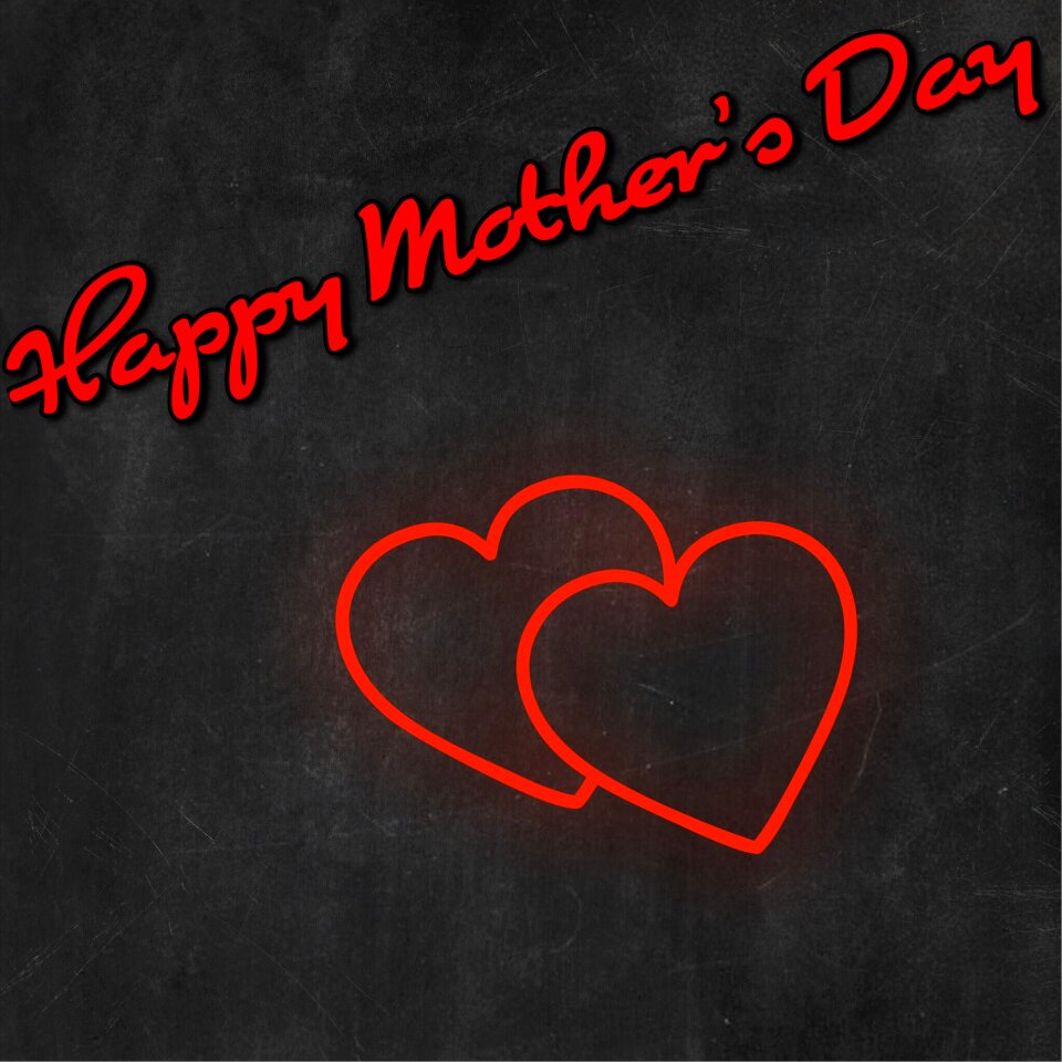 Gratitude heart about love for mother's day