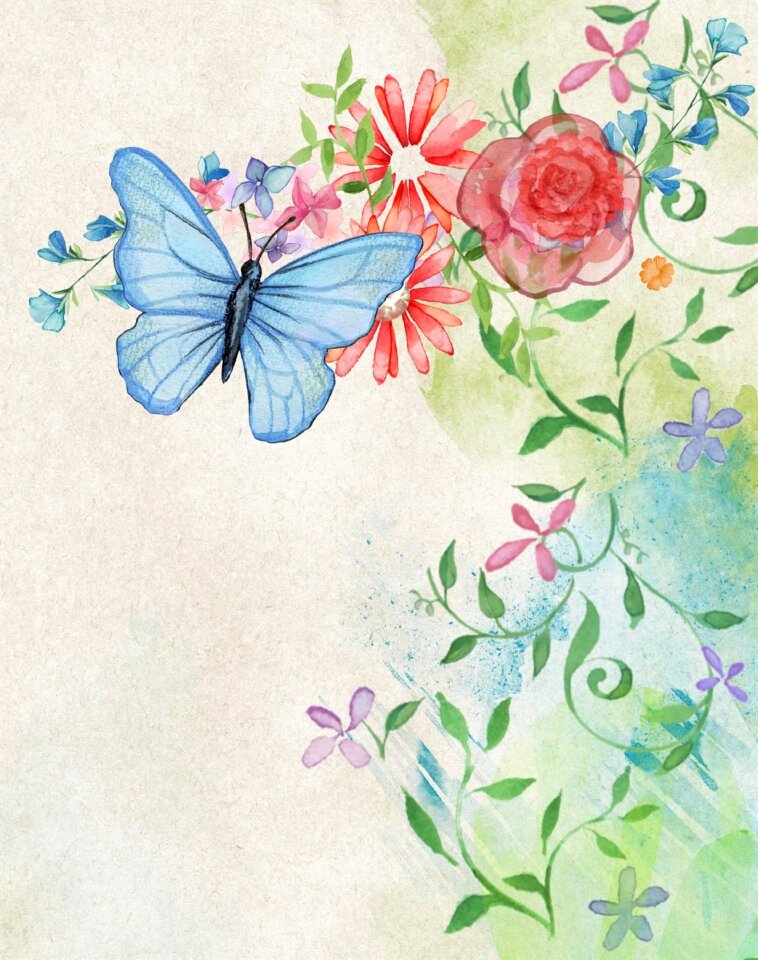 Background page butterfly