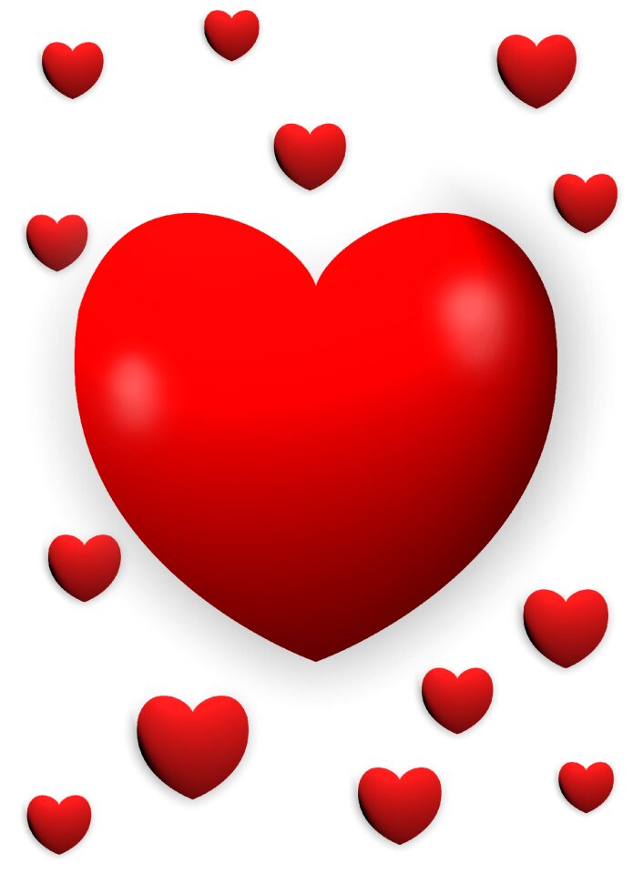 Red in love valentines day