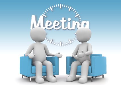 Businessmen meeting office