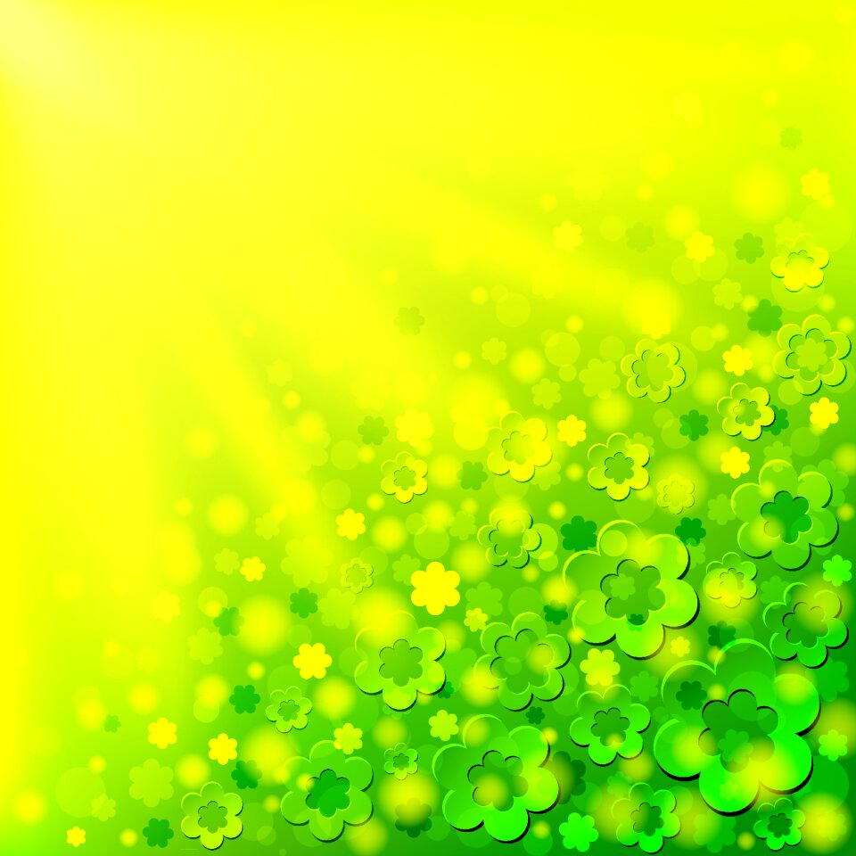 Ornament green flower