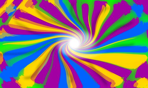 Green purple yellow