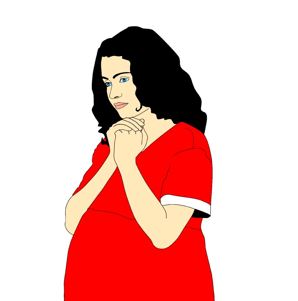 Religious praying illustration
