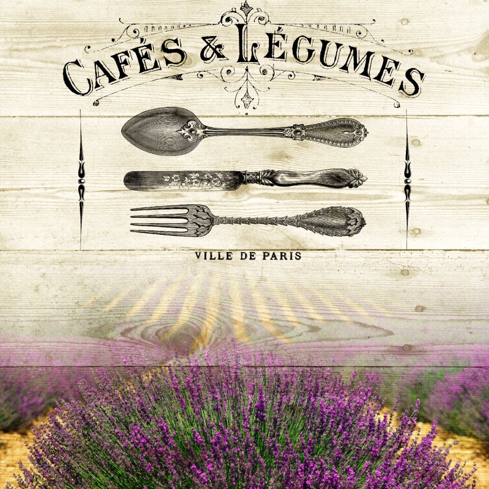 Cutlery lavender vintage