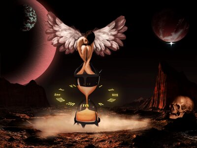 Angel the hourglass Free illustrations