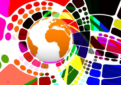 Template colorful earth