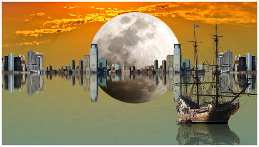 City evening Free illustrations