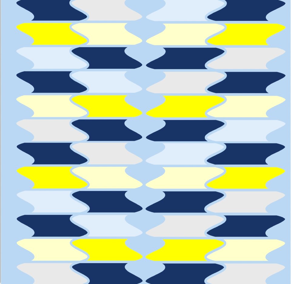 Decorative yellow blue