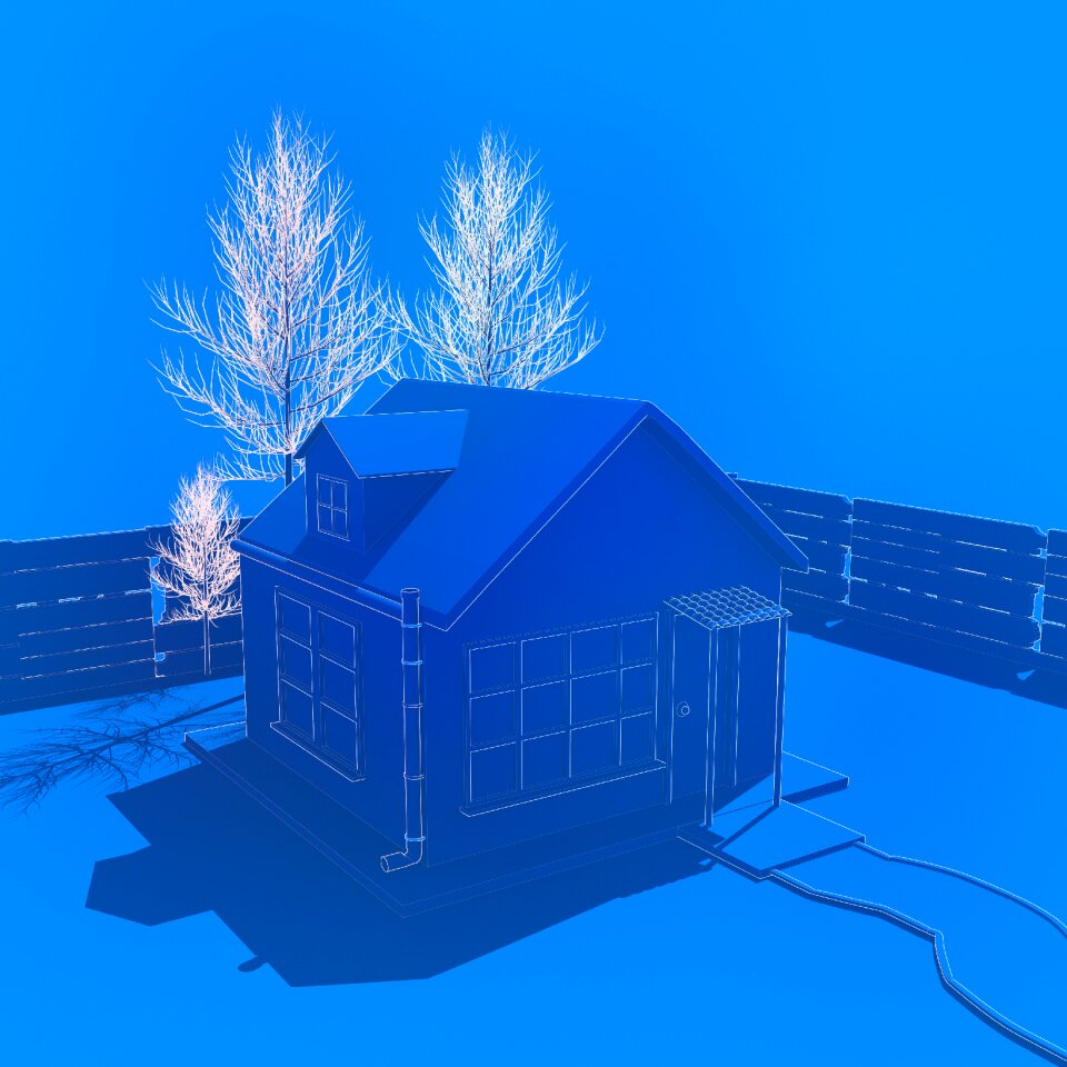Building sky blue