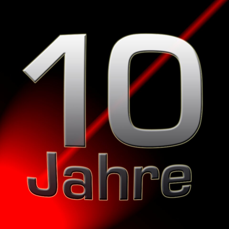 Ten years years jubilee Free illustrations