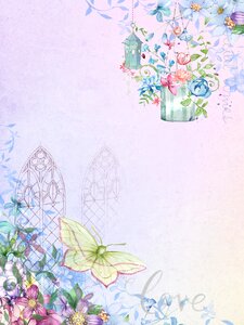 Flowers lilac pink