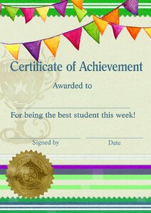 Teacher banner award