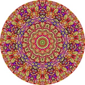Round abstract artwork