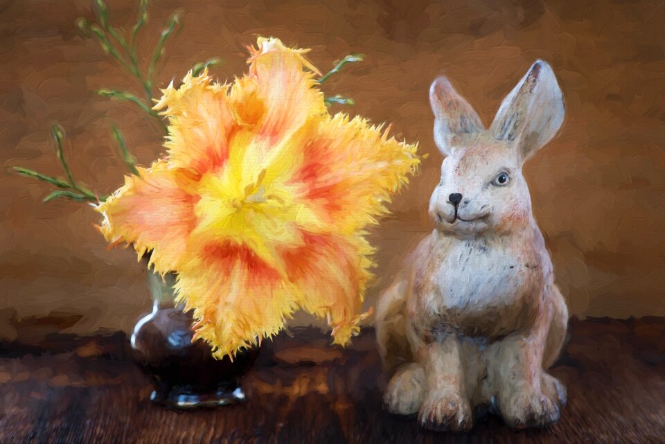 Tulip hare deco