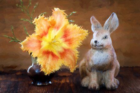 Tulip hare deco