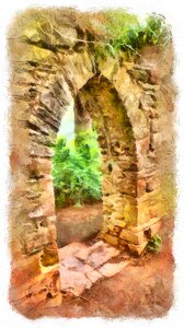 Access watercolour door