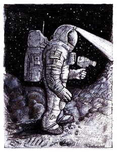 Ink acrylics sketch