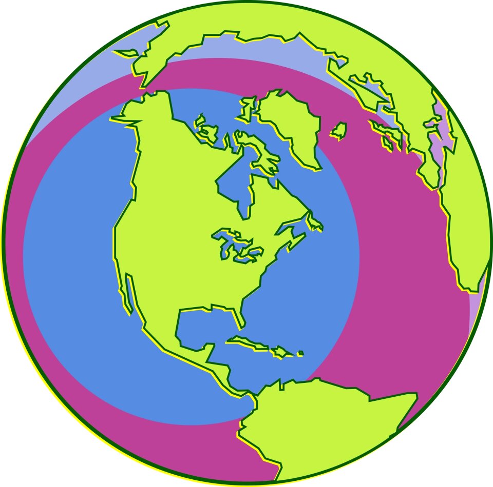 Earth map planet