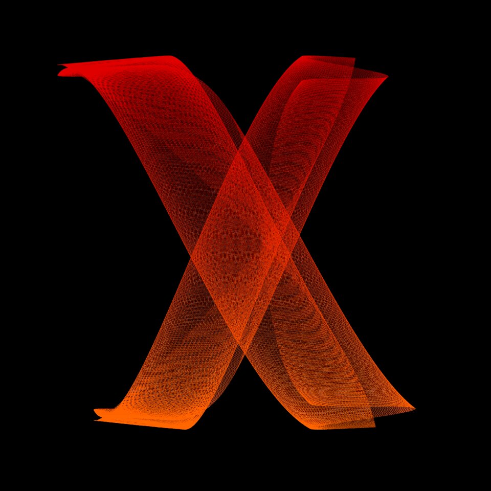 Alphabet lines wave