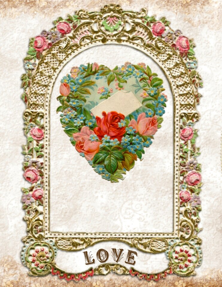 Love heart gold