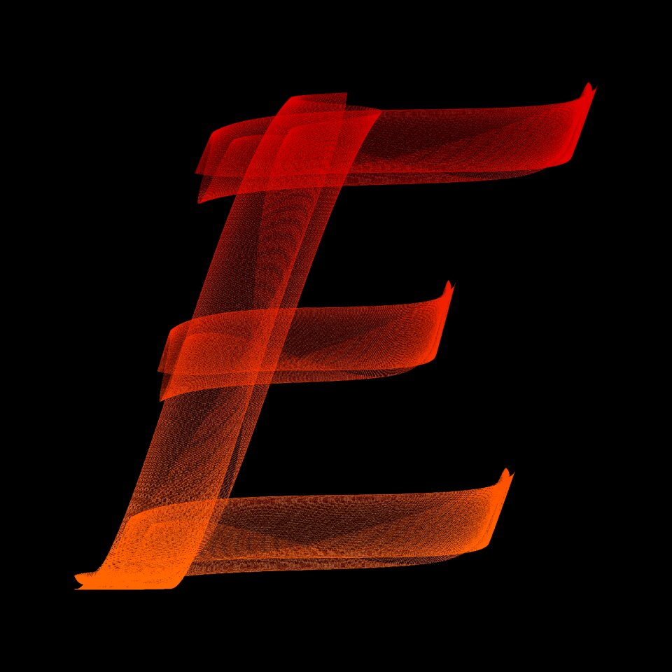 Alphabet lines wave