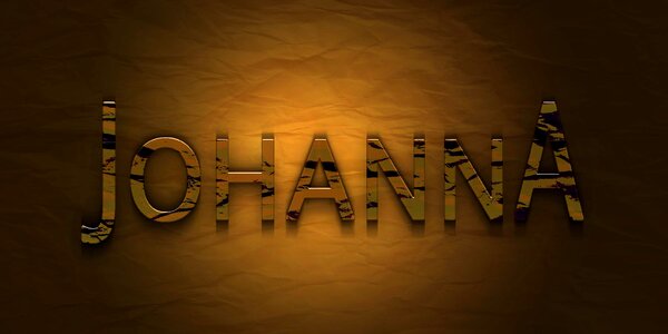 Johanna font letters