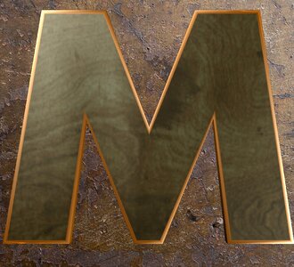 Alphabet letter wooden